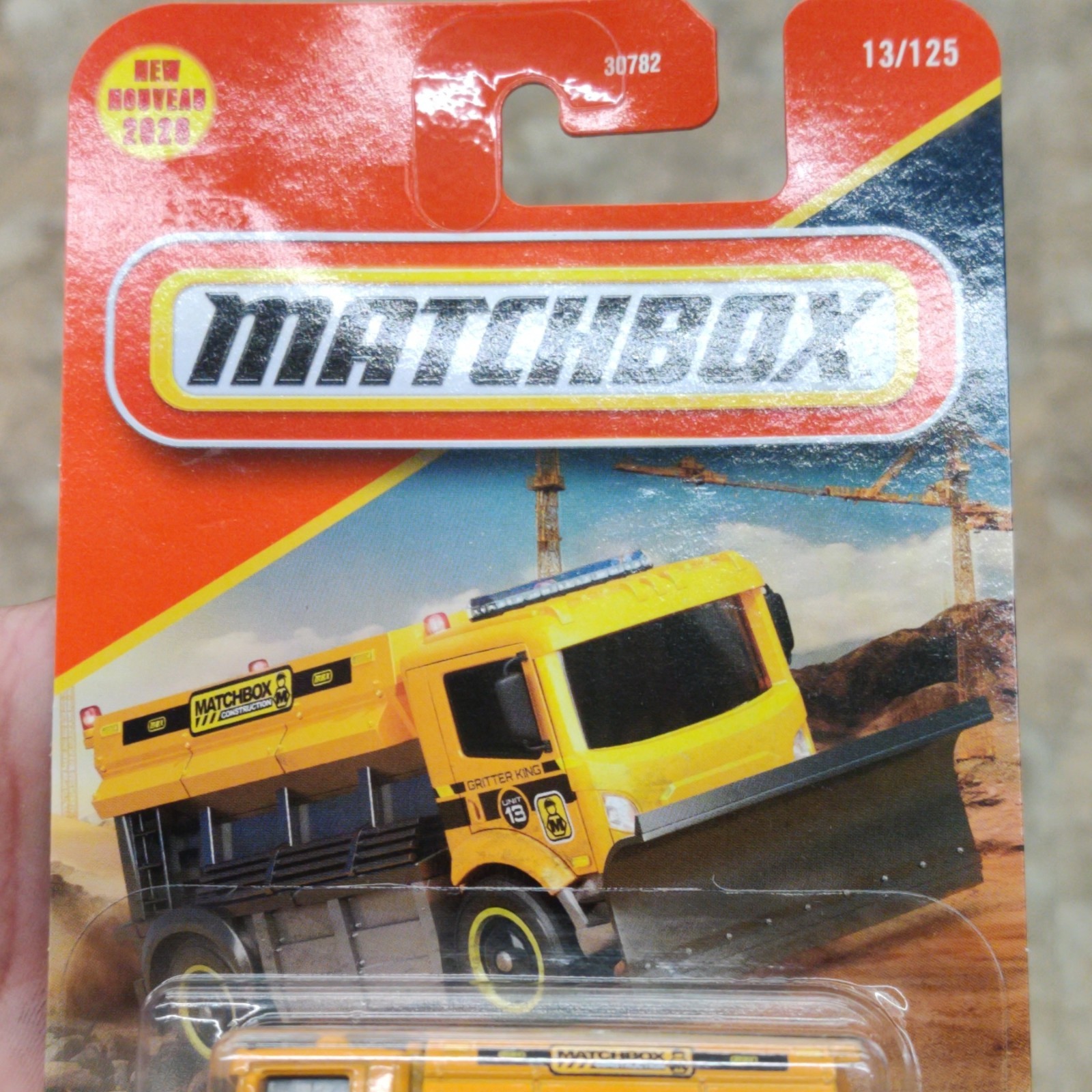 Matchbox Construction Gritter King Dump Truck 1:64 Yellow/Gray 2020 30782