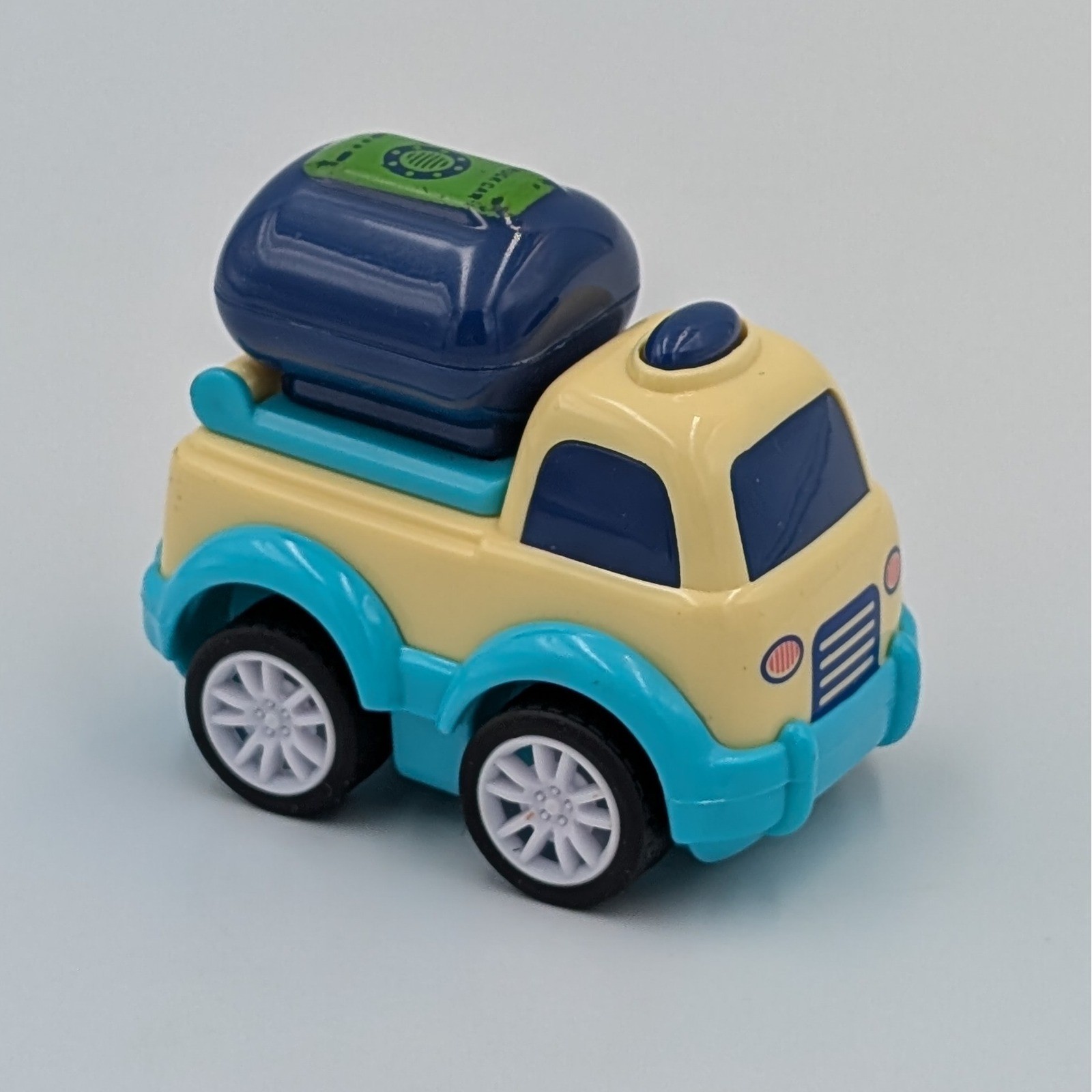 Mini Cement Mixer Toy Truck Blue Yellow Construction Vehicle for Kids Play Car