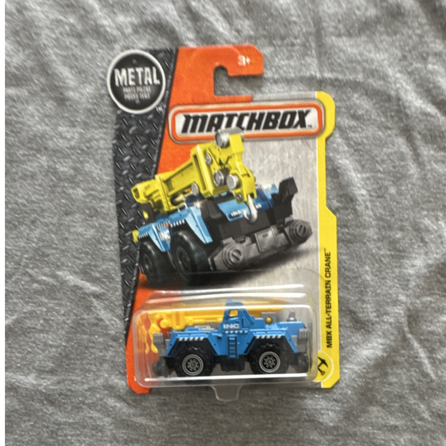Matchbox MBX All-Terrain Crane 1:64 Blue Yellow Diecast Metal Vehicle 2021