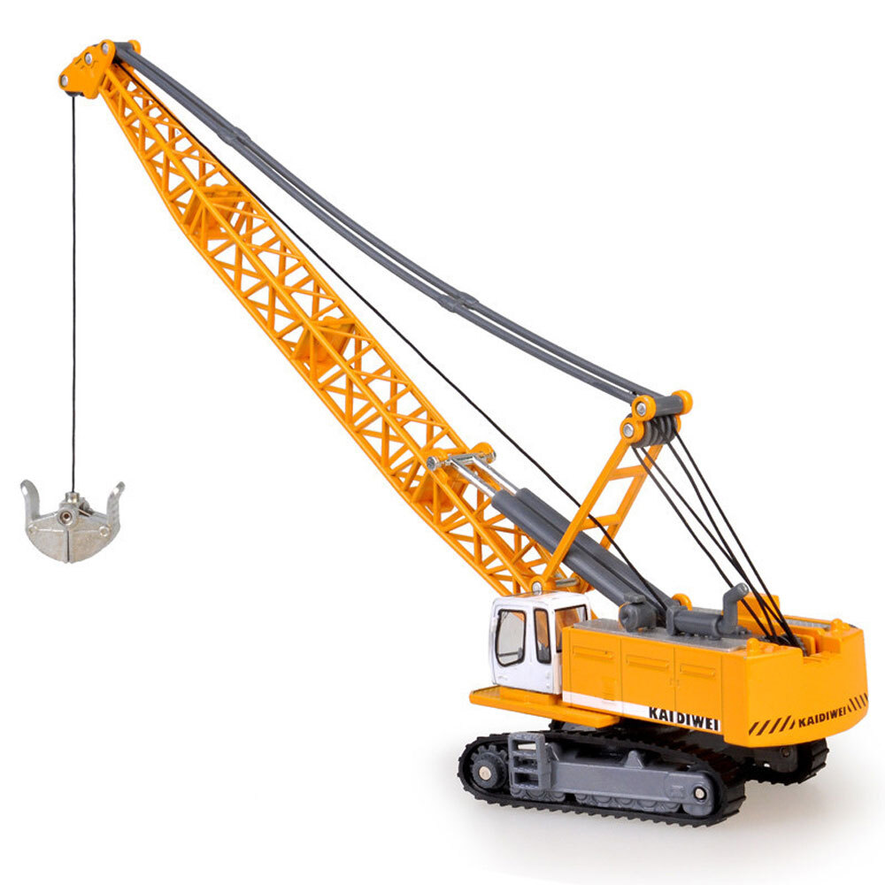 Crane Toy 1:87 Scale Construction Equipment Model Diecast Vehicle Toys for Boys