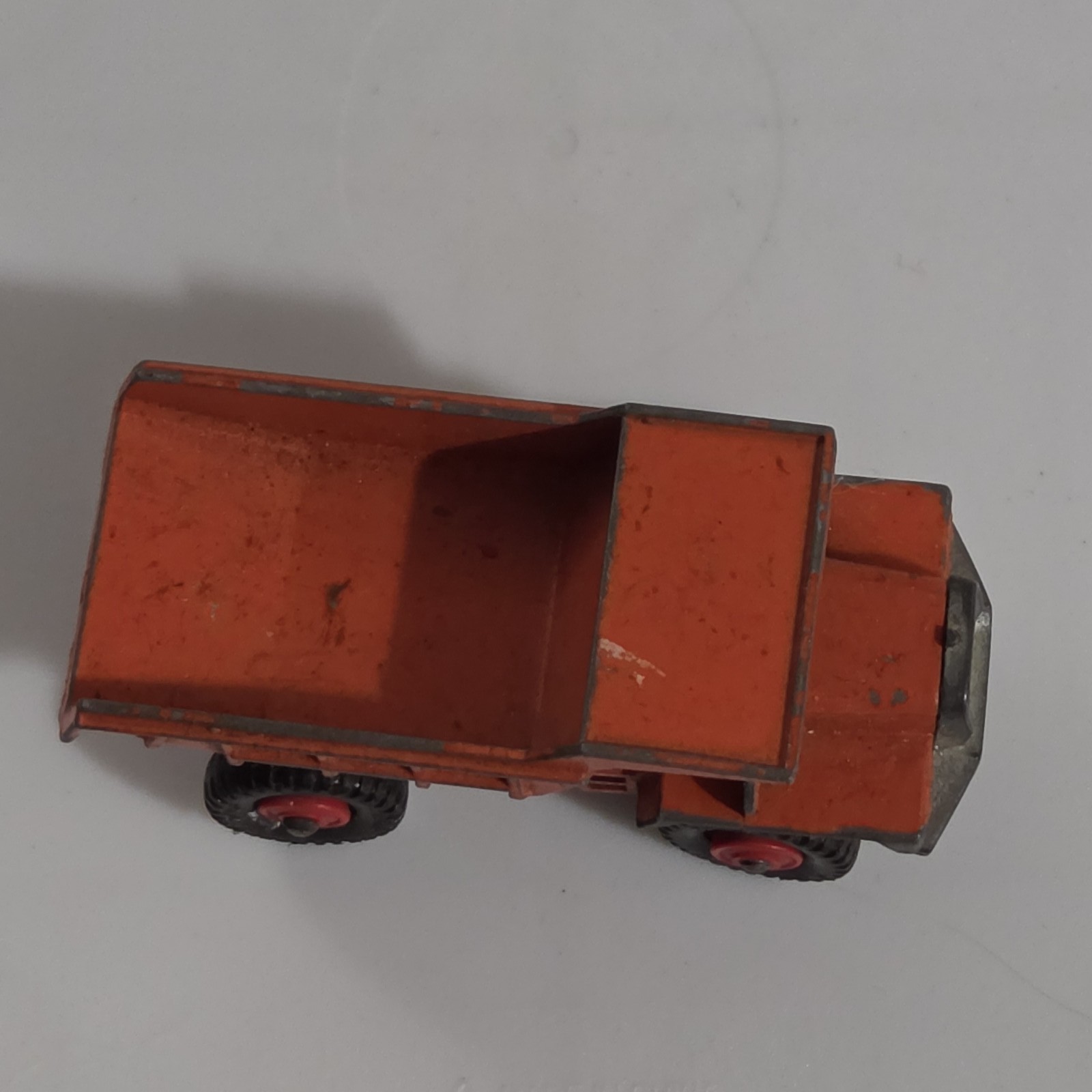 Vintage Matchbox Lesney No. 28 Mack Dump Truck Orange Diecast England 1960s
