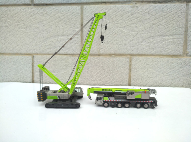 2PC ZOOMLION 1:120 ZCC1300 CRAWLER & ZAT2000V753 ALL TERRAIN CRANE Diecast Model