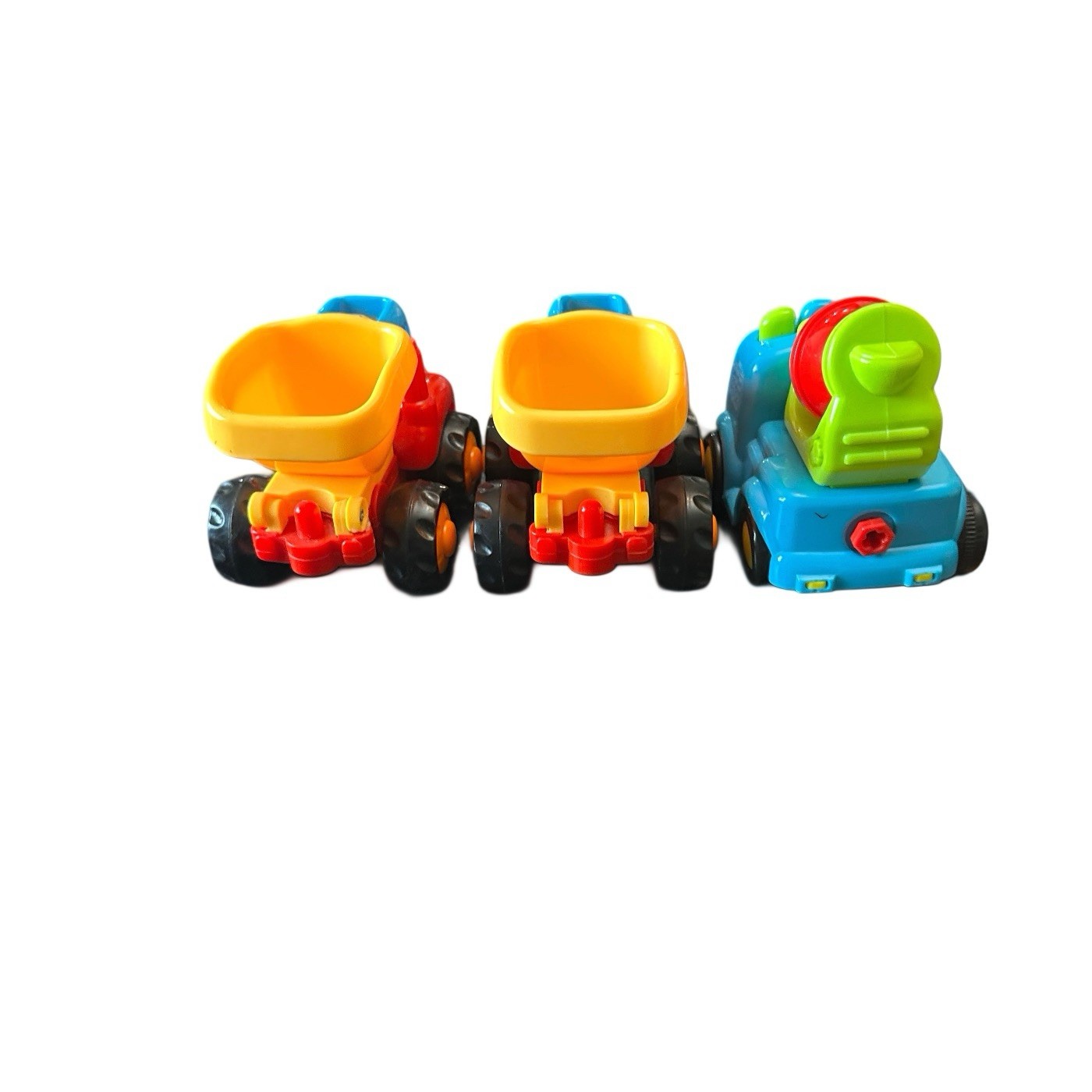 Friction Powered Construction Vehicle Set Lot Of 6 Bulldozer Dump Truck Cement