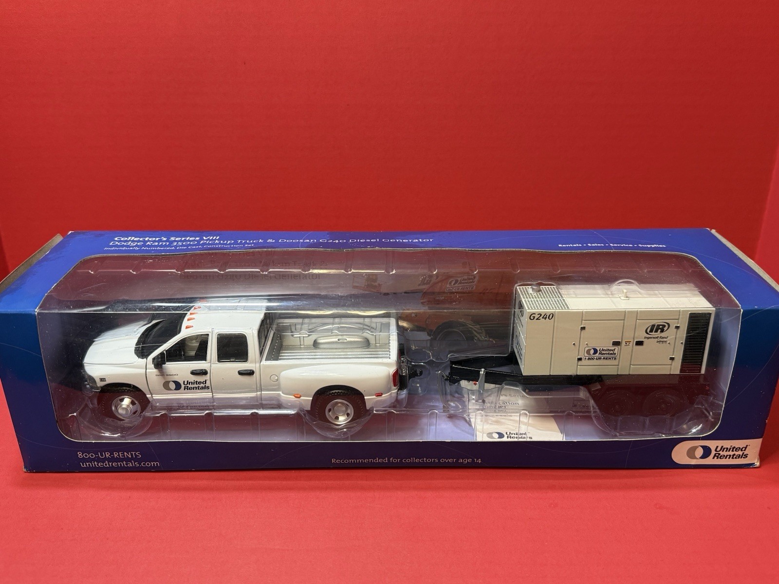 First Gear Dodge Ram 3500 Pickup Truck & Doosan G240 United Rental NIB