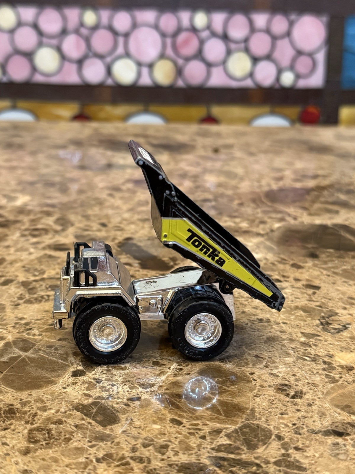 2012 Hasbro Funrise TONKA Dump Truck #06411 Yellow Die-Cast Toy Mini 1:64