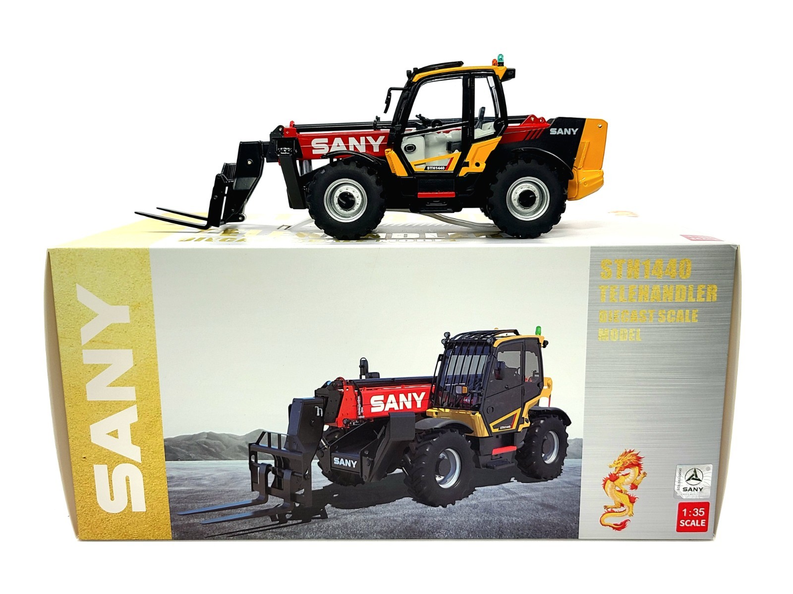 SANY STH1440 Telescopic Forklift – China 1:35 Scale Diecast Model New