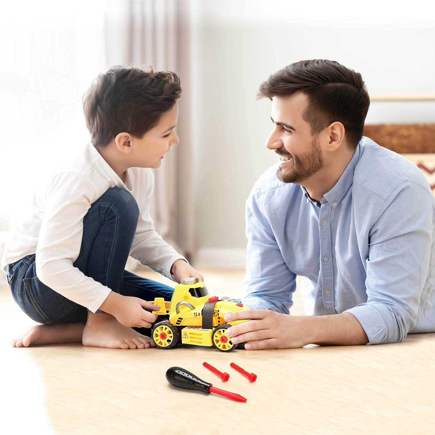 7-in-1 Take-Apart Truck Construction Set – STEM Building Toy w/Drill, Lights …