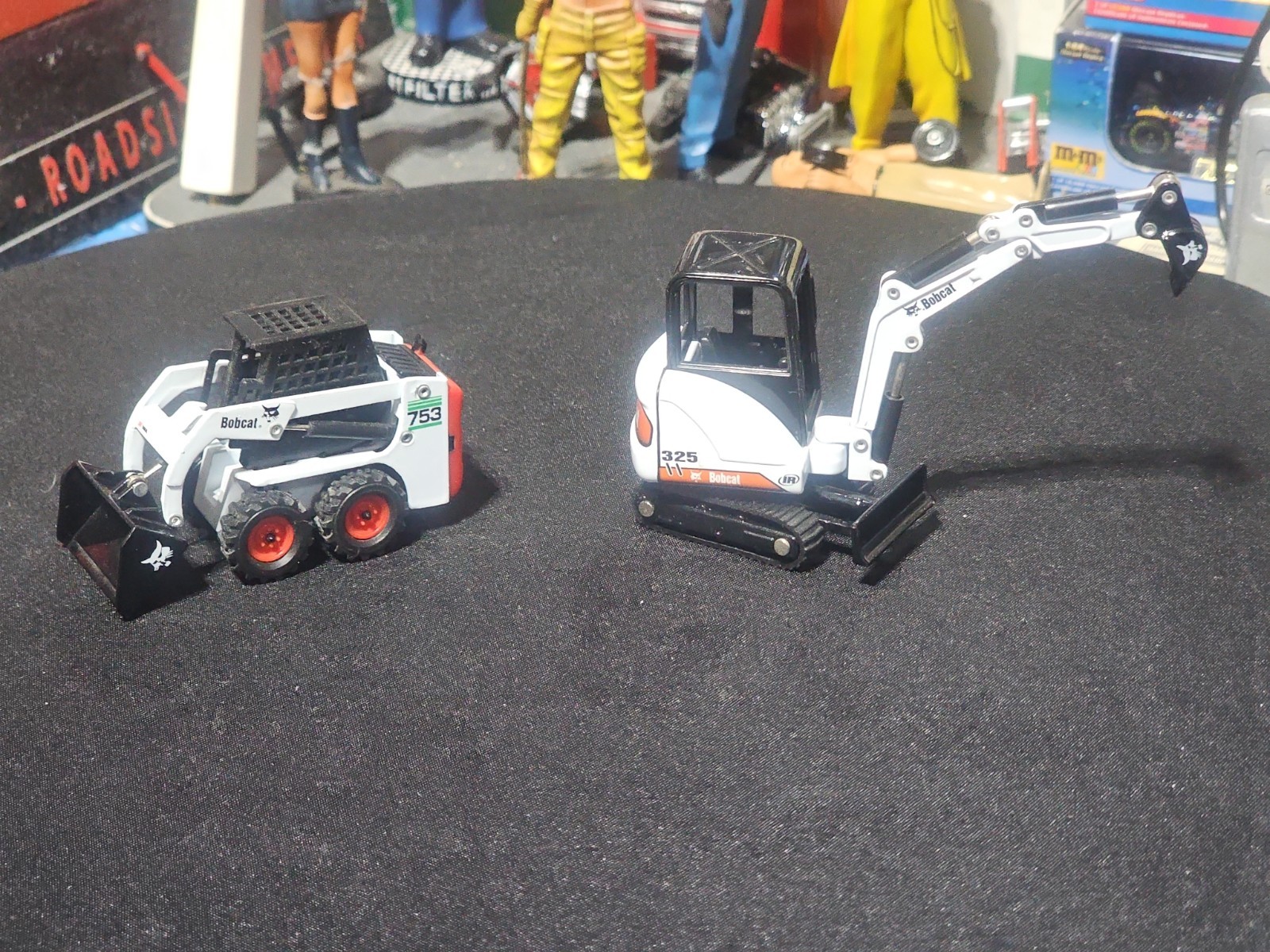 VINTAGE ERTL 1/50 Bobcat Lot OF 2 S753 Skid Steer Loader S325 Excavator NICE