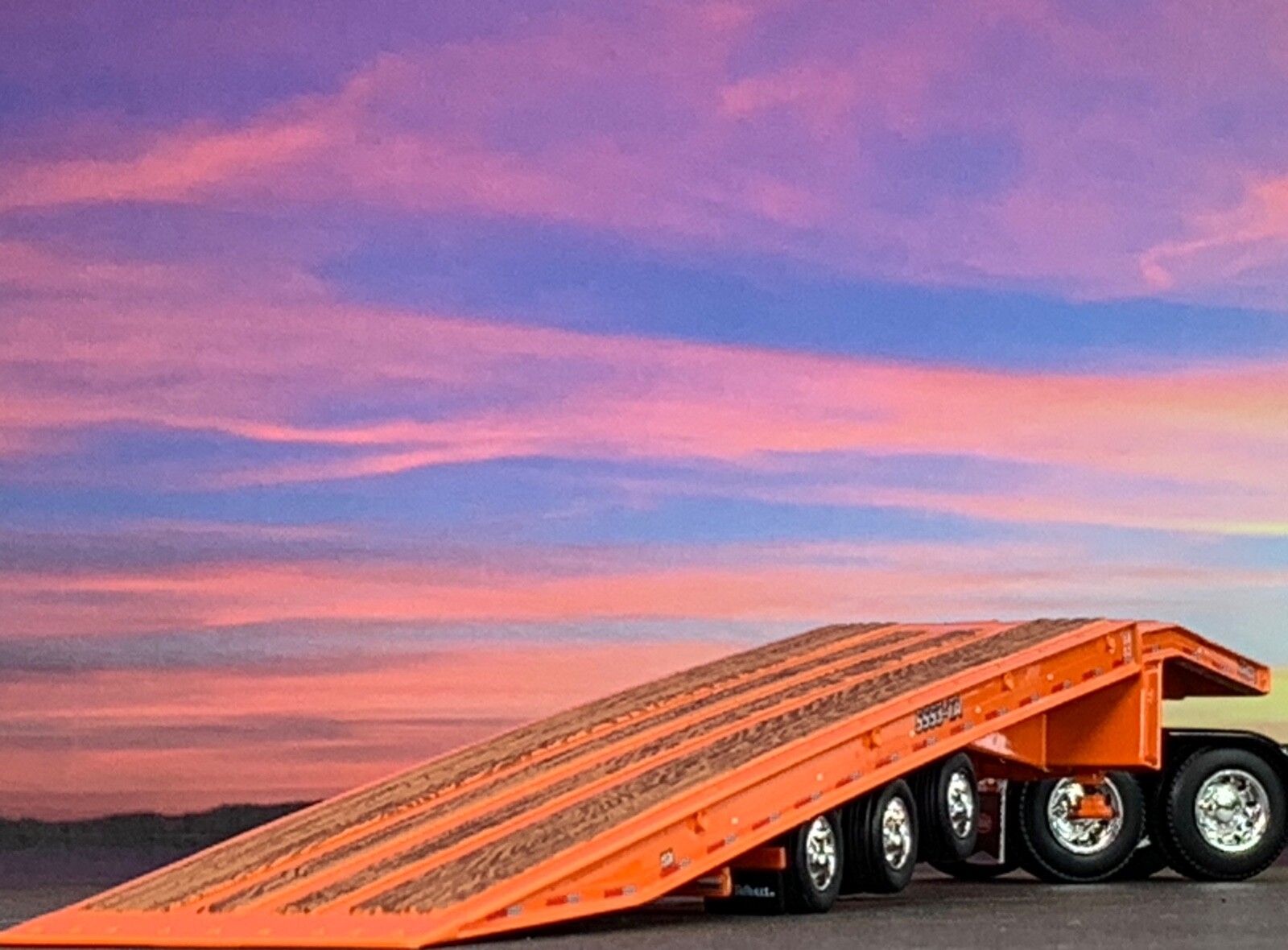1/64 DCP ORANGE Talbert® 5553TA Traveling-Axle Trailer