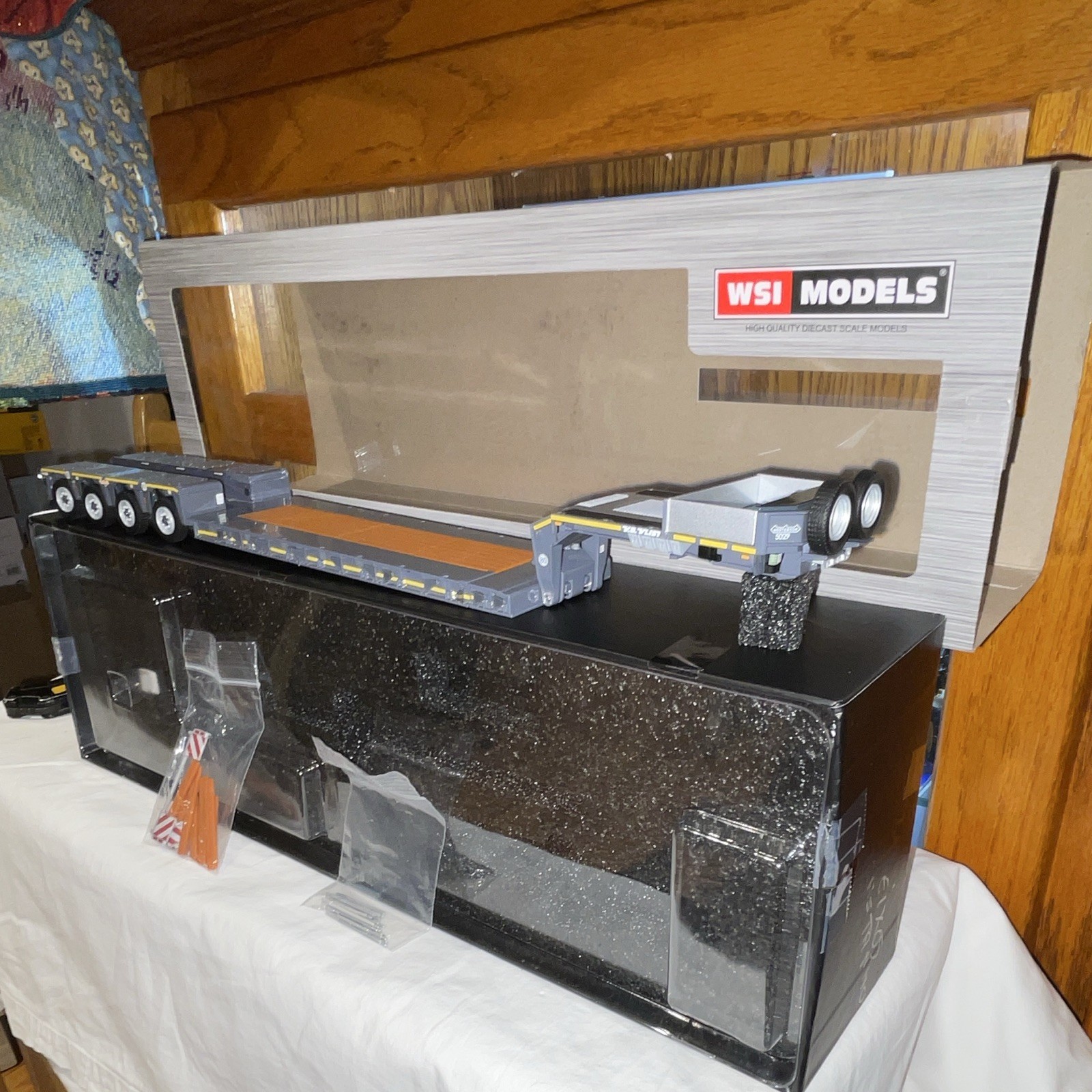 WSI Models Nooteboom MCOS 48-04 Lowboy Trailer Diecast 1:50 Multi-Axle Gray