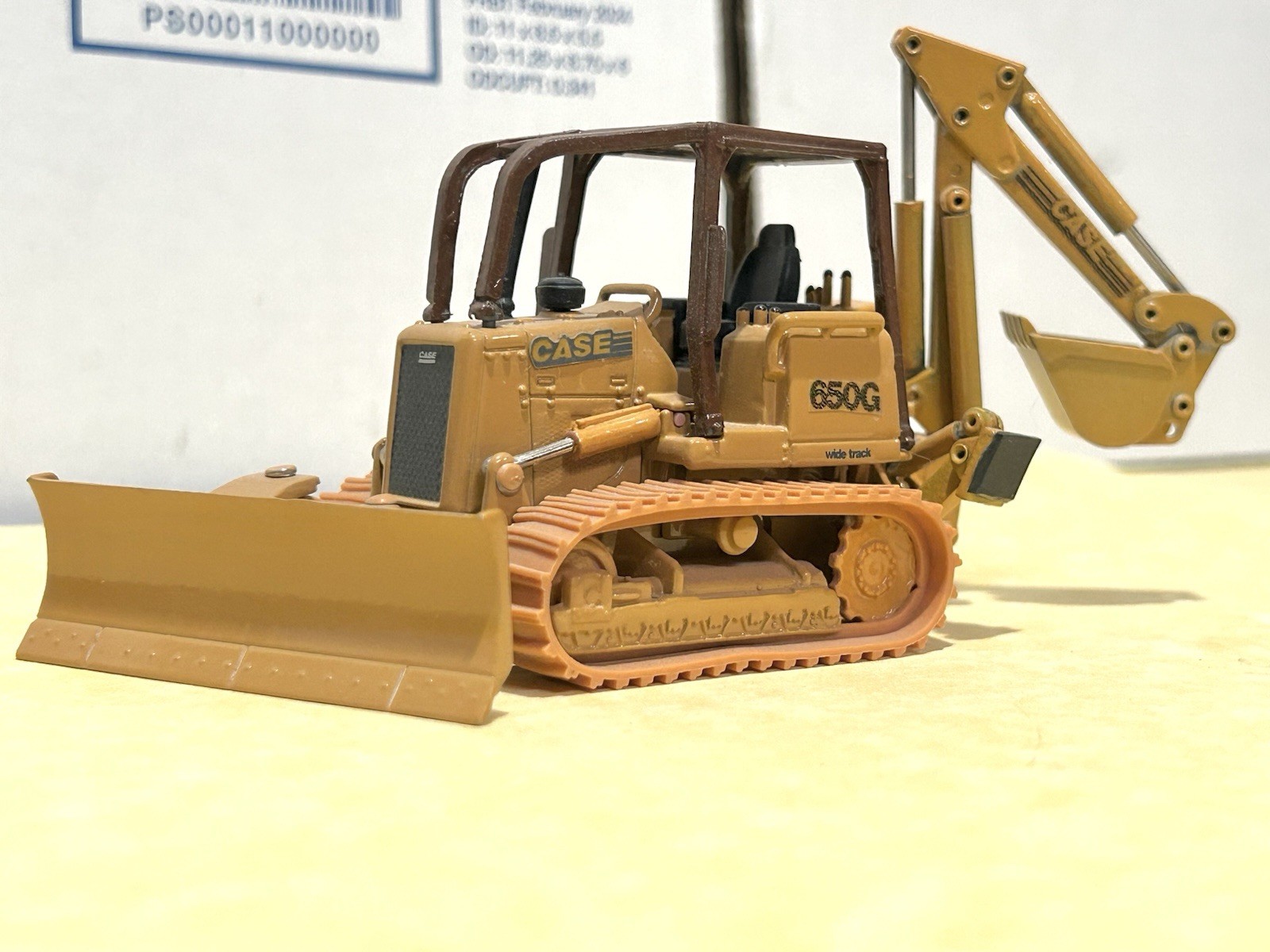 ERTL 1/50 Scale Custom Case “650G” Wide Track-Angle Dozer w/Backhoe Attachment!