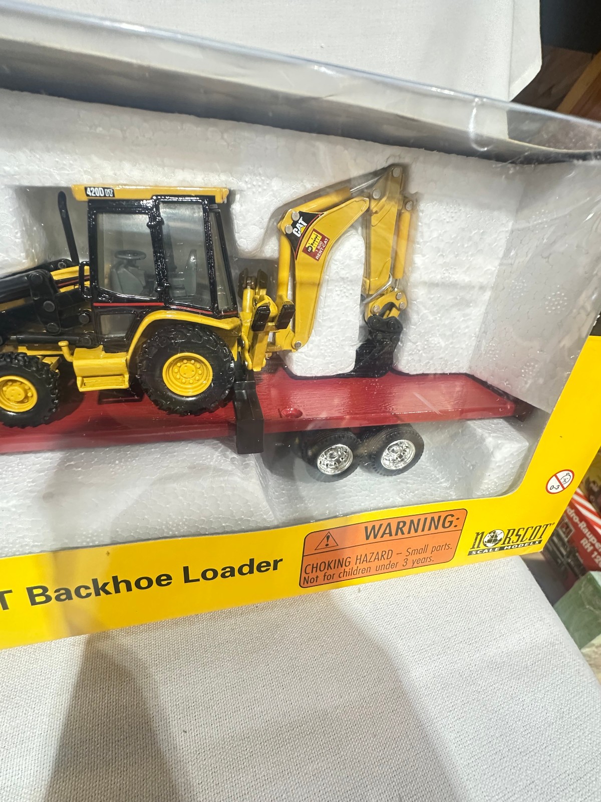 Caterpillar Rental Store Semi With 420D IT Backhoe Set By Norscot 1/50th Scale