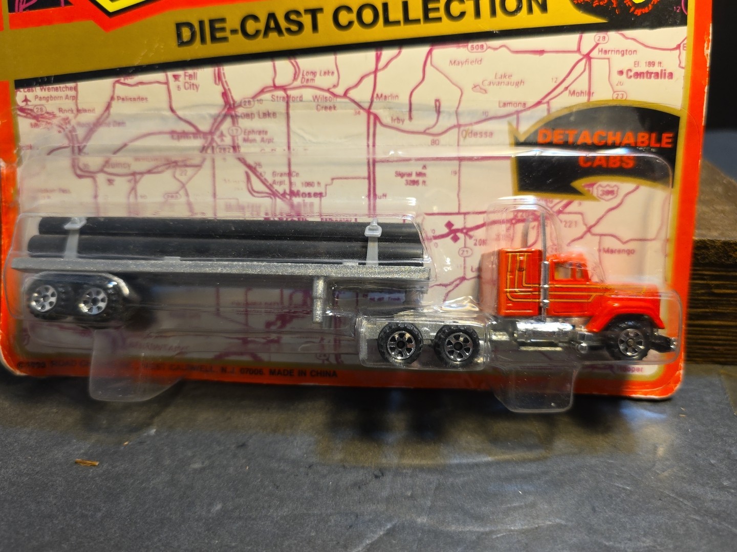 Vintage 1993 Road Champs HO Scale Die-Cast Kenworth Mack Log Truck New MOC 1:87