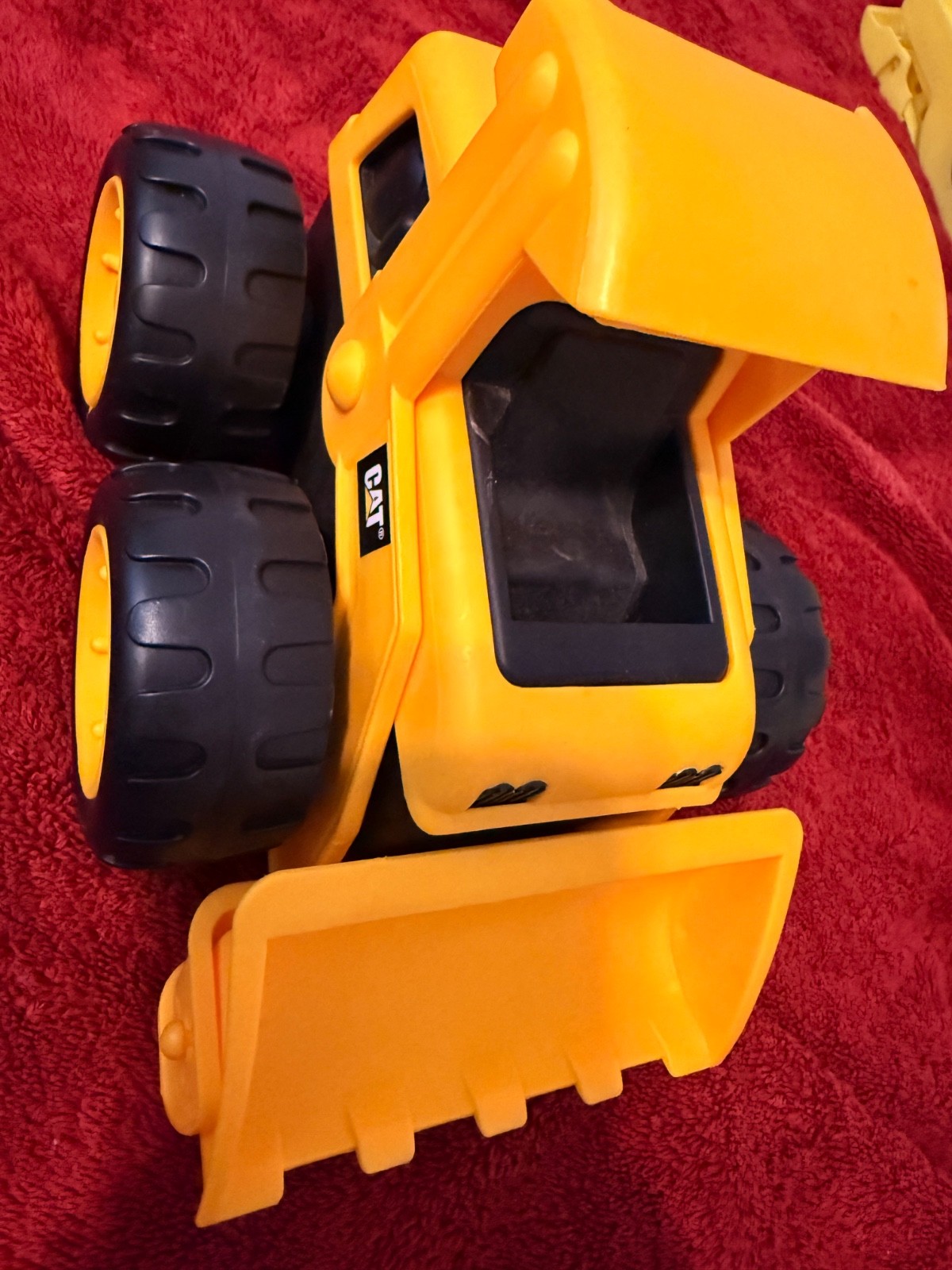 Toy State Caterpillar Bulldozer Yellow Cat Construction Vehicle 14” Plastic
