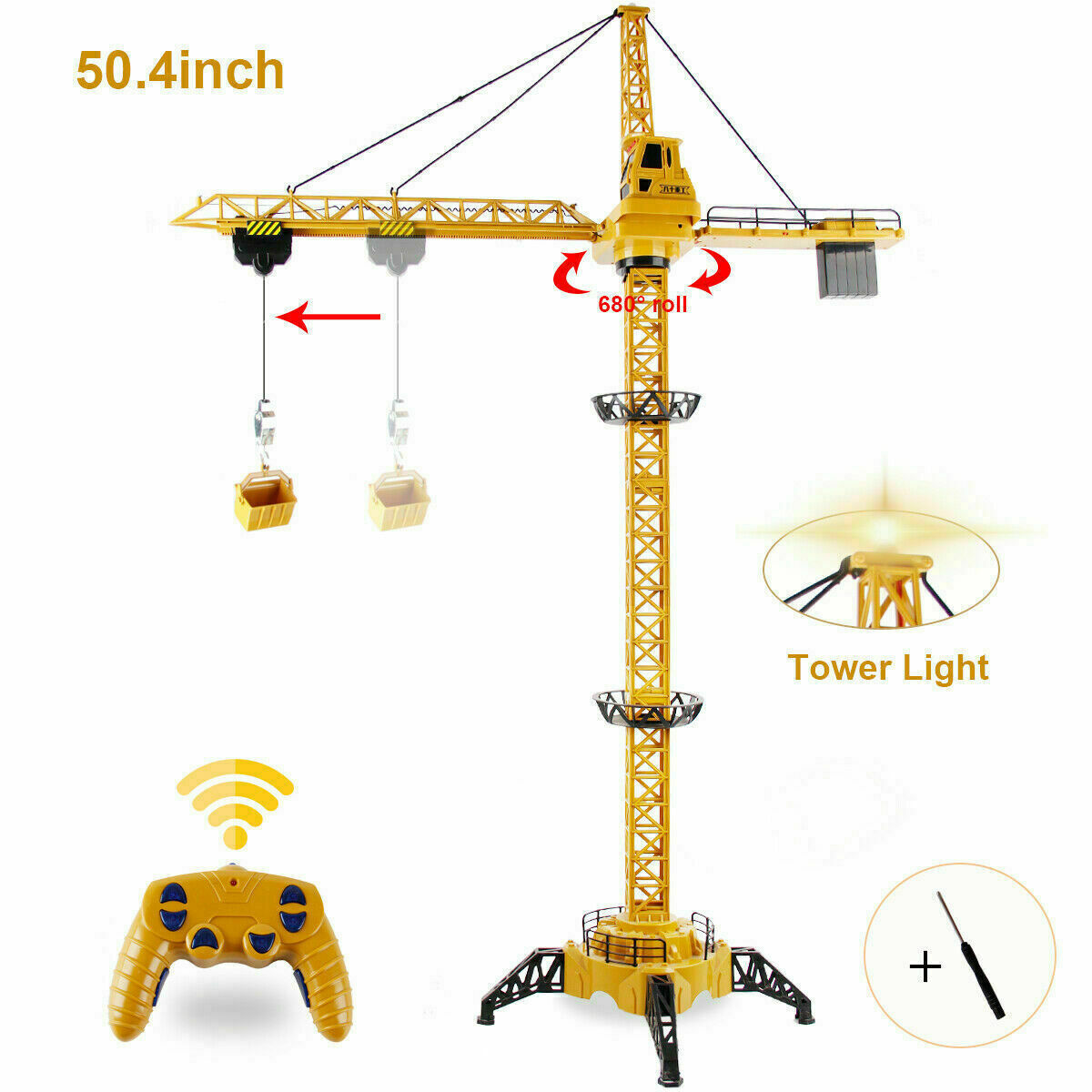 RC Tower Crane Toy Construction Vehicle Toy Set 1:32 Engineering Toy For Boys