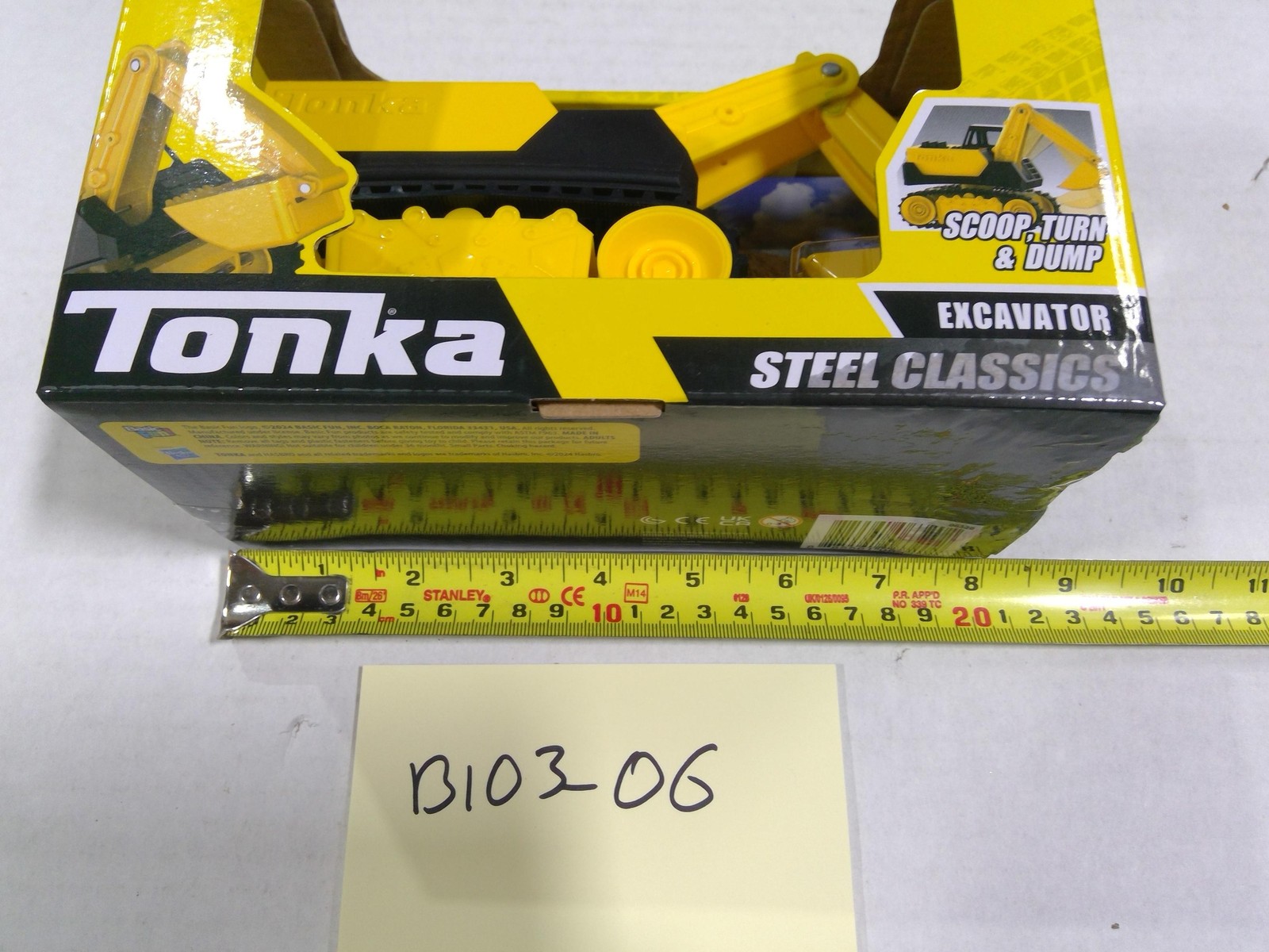 Tonka Steel Classics Excavator Vehicle Basic Fun Toy 3+ New Yellow Construction