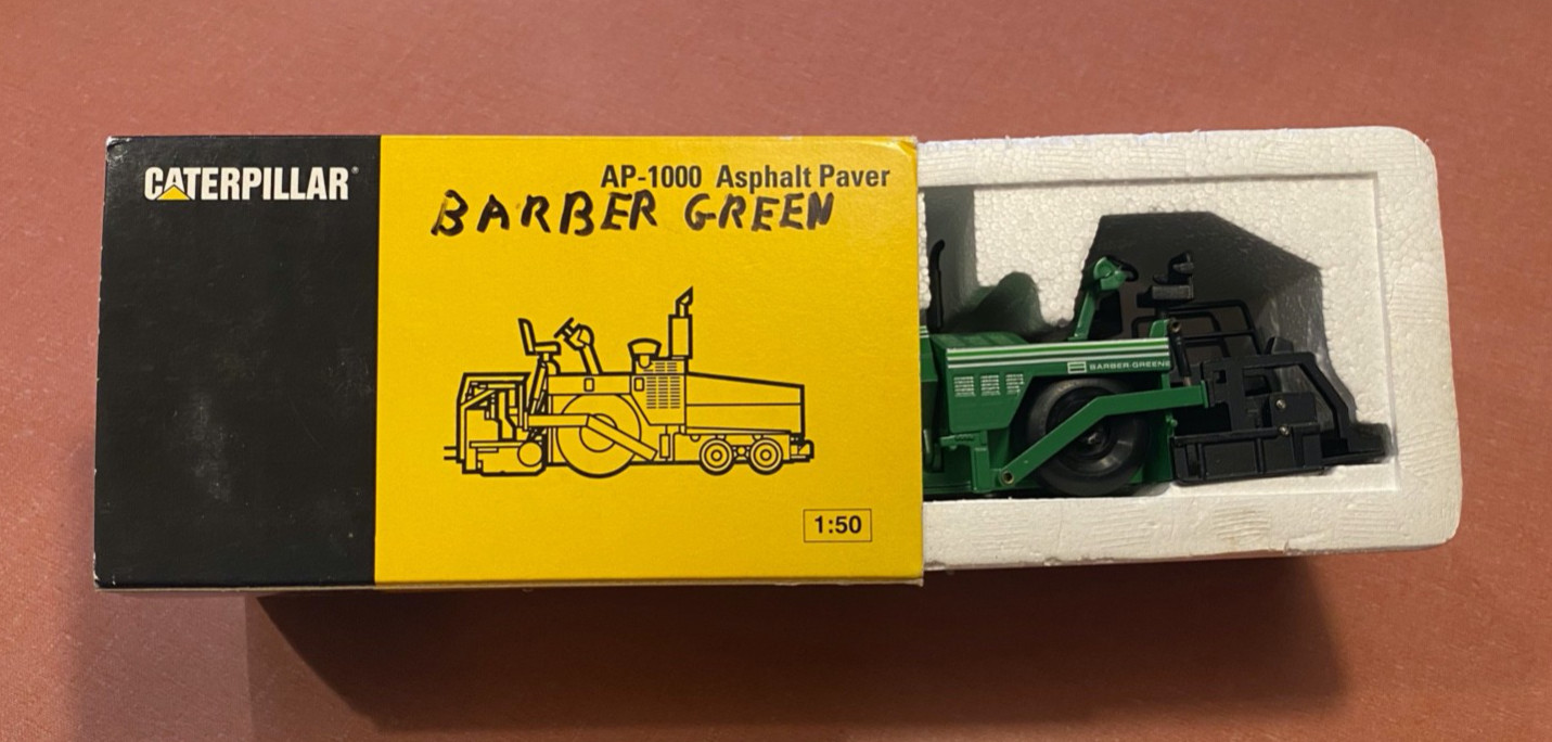 CAT AP-1000 Asphalt Paver – NZG 1:50 Diecast Model #3881 Barber Green New