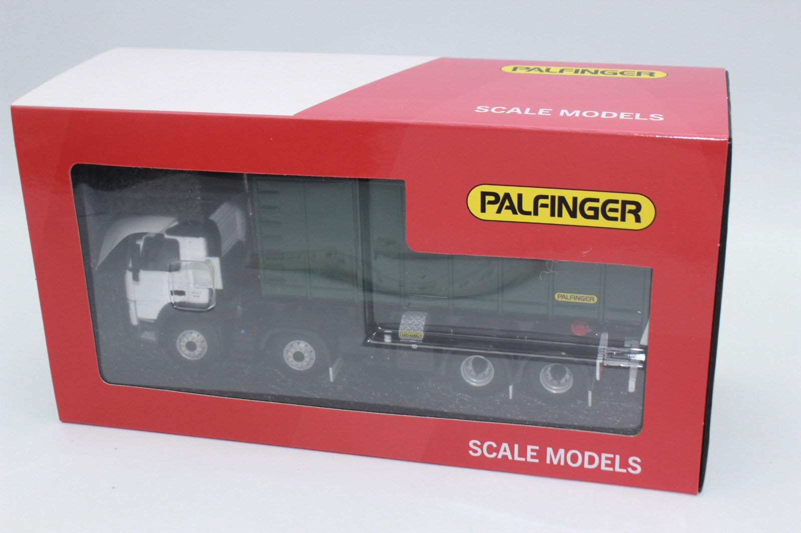 WSI 02-2428 Volvo FM4 8×4 Day Cab Lkw Abroller With Container 1:50 New Palfinger