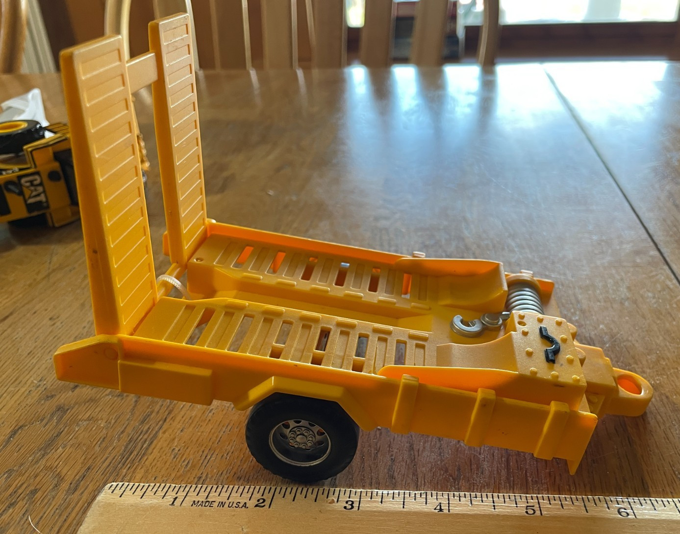 CAT WGT Construction Vehicles Lot Diecast Plastic Yellow w/Tonka warning light