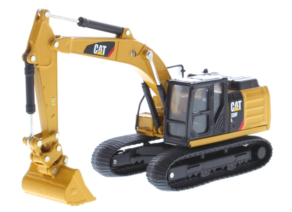 1:64 DM 320F L Hydraulic Excavator with 5 Work Tools Machine Diecast Model