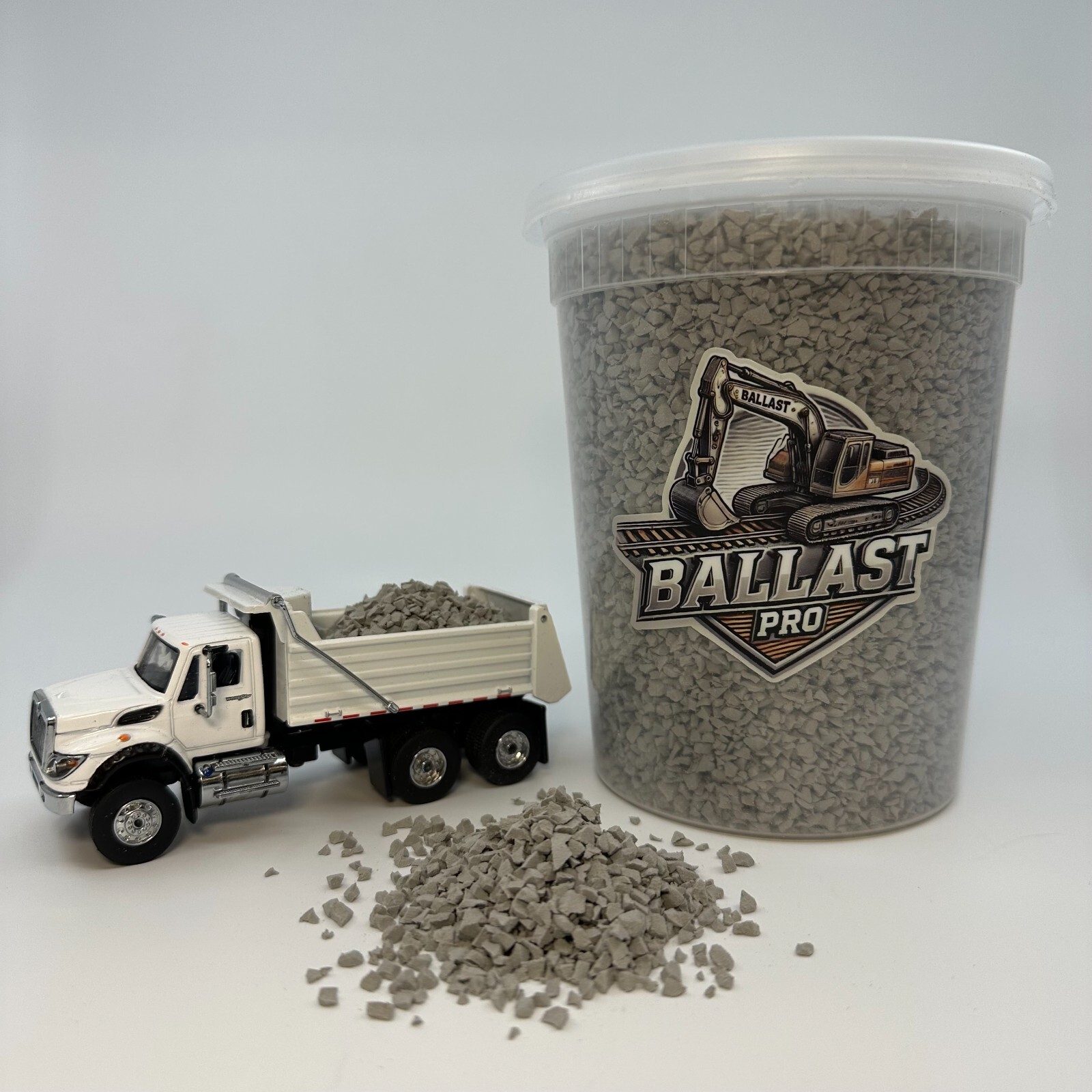 DIECAST CONSTRUCTION MODEL DIORAMA – LIGHT GRAY LIMESTONE GRAVEL COARSE BALLAST