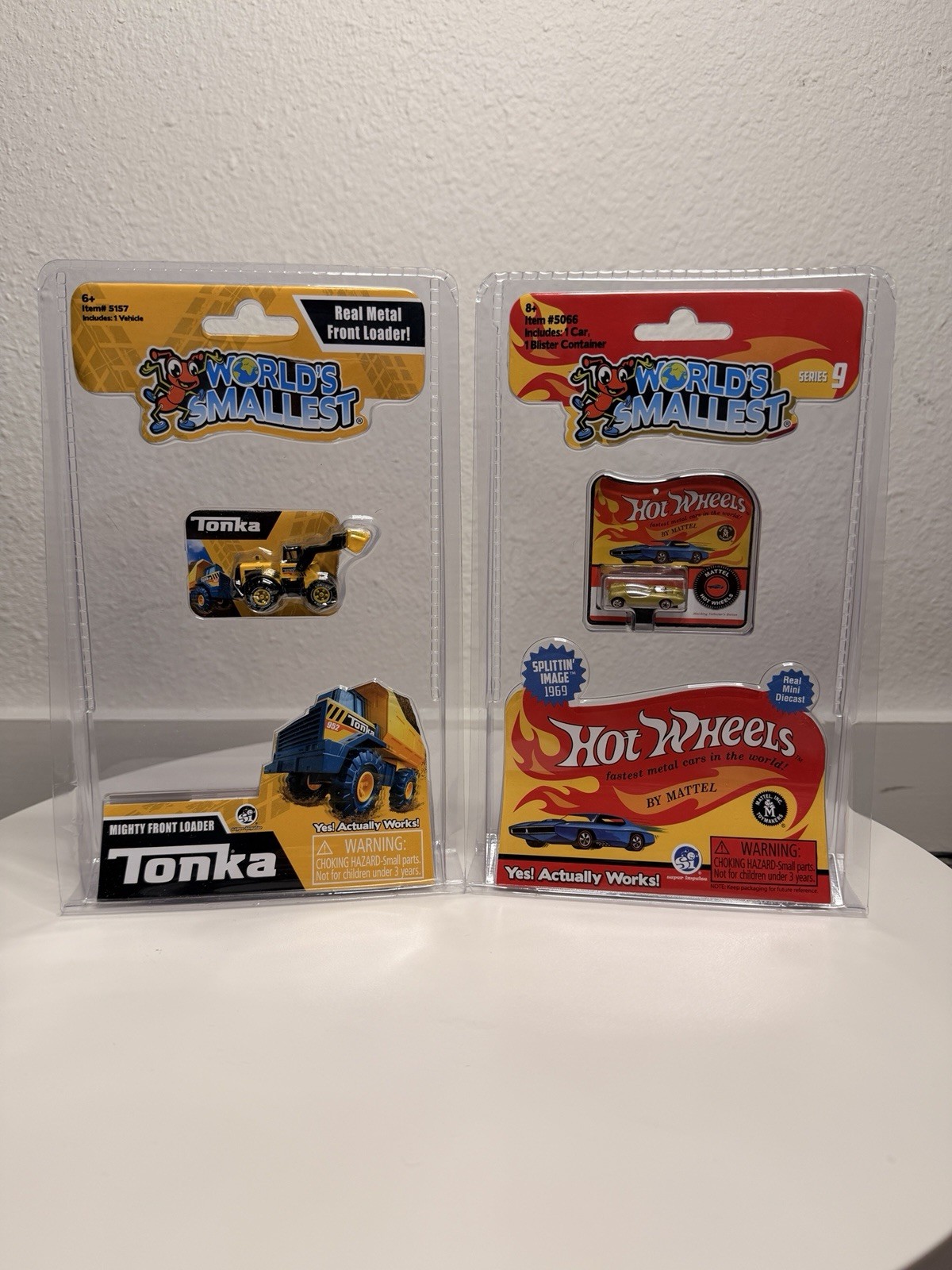 World’s Smallest Tonka Front Loader & Hot Wheels Series 9 Mini Diecast Lot Of 2