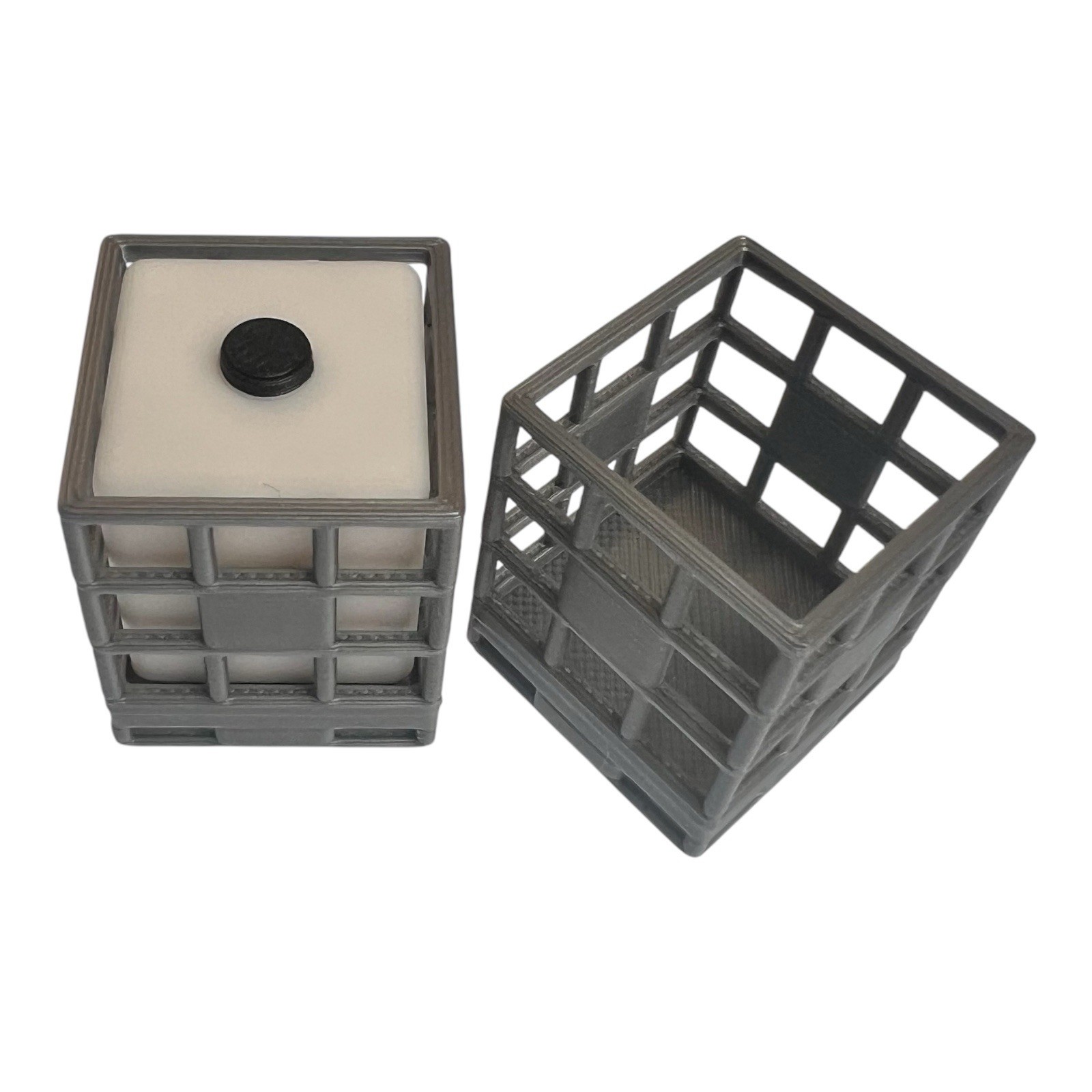 1/50 Scale Model IBC 275g Tote at 1:50 Scale Construction “Set of 2”
