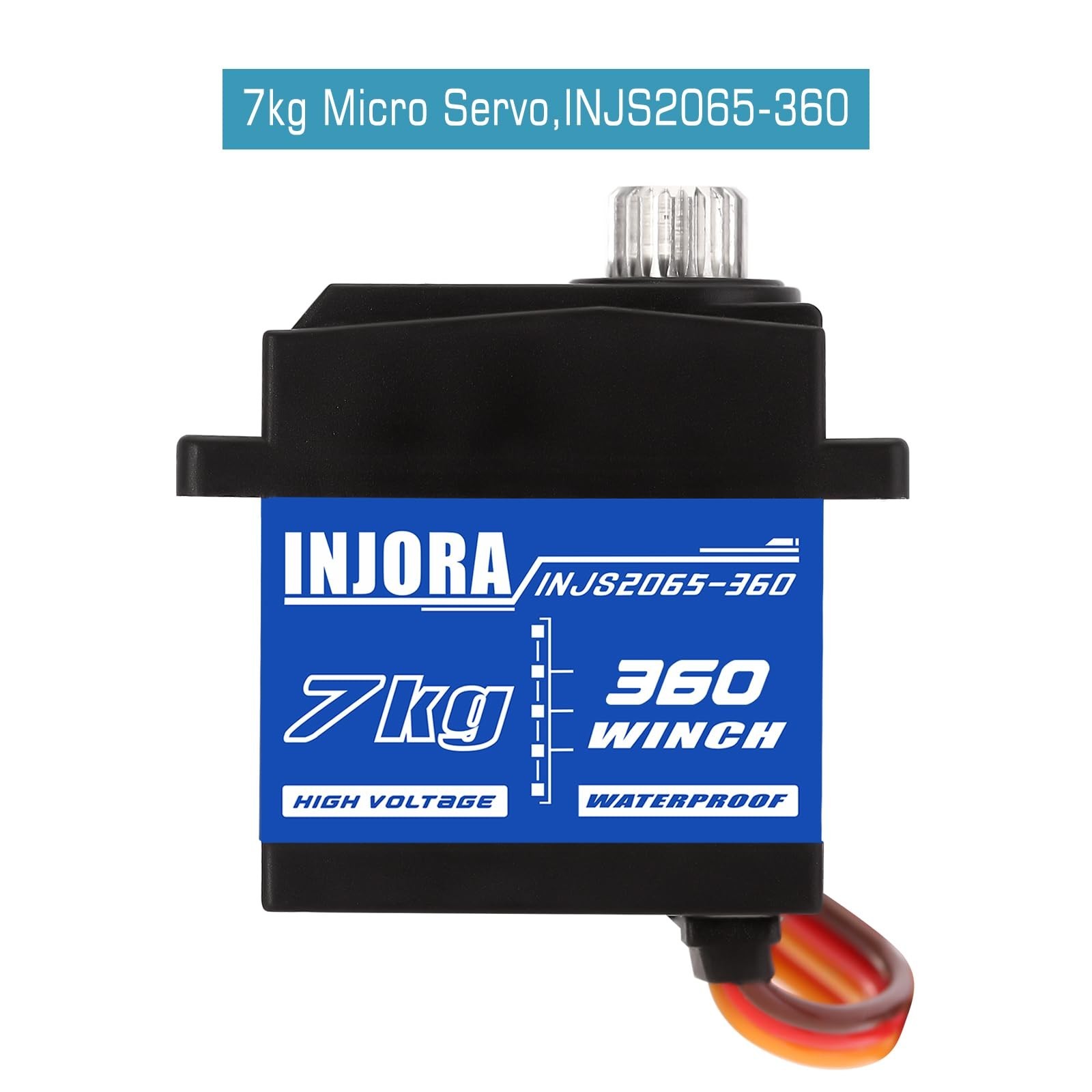 INJORA Tow Truck Crane Kit & 7KG INJS2065-360 Winch Servo for 1/24 SCX24(Black