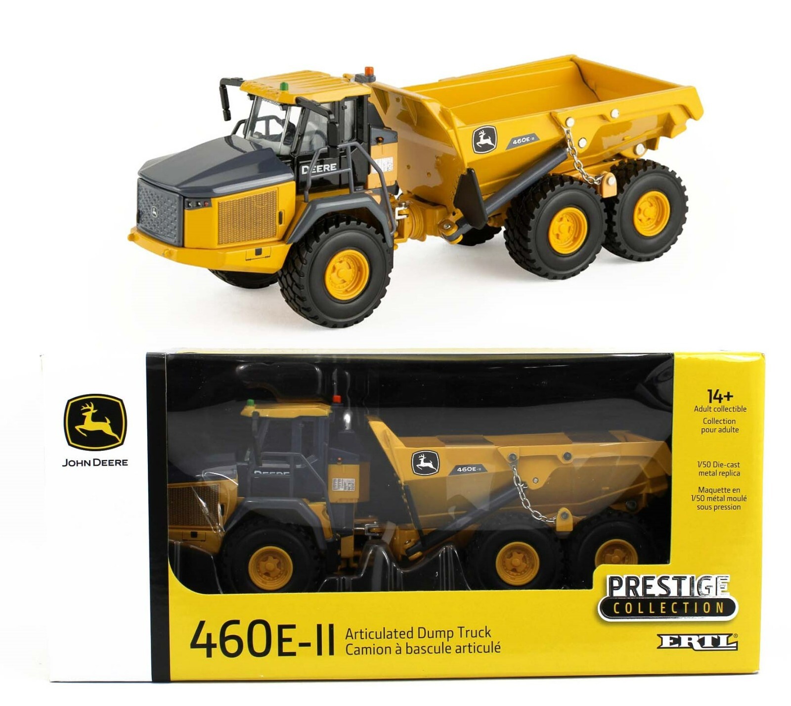 2022 ERTL 1:50 *JOHN DEERE* Model 460E-II Dump Truck *PRESTIGE COLLECTION* NIB