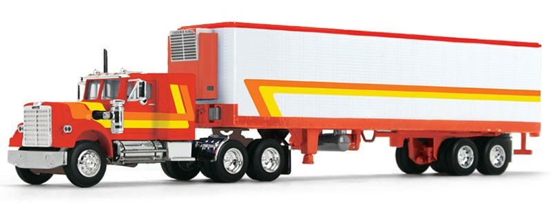 DCP 1/64 White Western Star 4900 with 36 Vintage Sleeper in Red Or #60-1945📌USA
