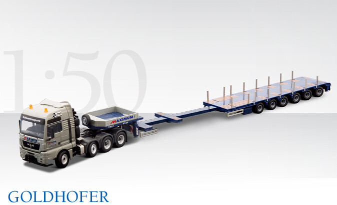 Conrad 70178-01 MAN TGX XXL Tractor w/Goldhofer STZ-H6 Lowloader – Maximum 1/50