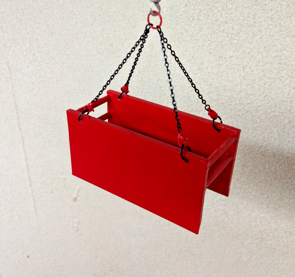3D Trench, Bedding, Yard Box Set Metal Lift Sling Authentic Manitowoc Red 1/87