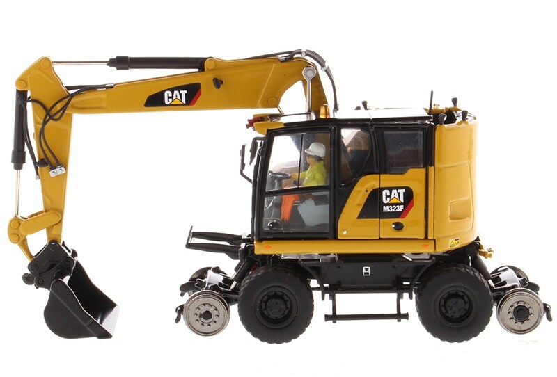 1:50 DM M323F Railroad Wheeled Excavator Construction Machine Diecast Model