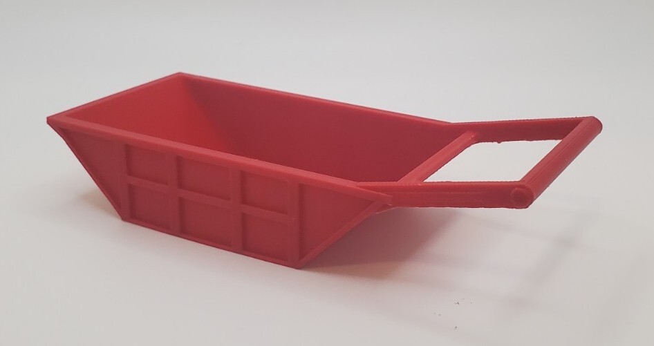 Custom 1/50 Scale 12 Cubic Yard Bedding Box in Red