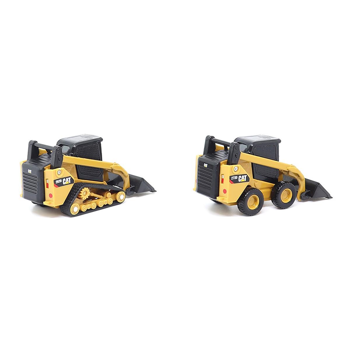 Diecast Masters 1/64 Caterpillar 272D2 Skid Steer 297D2 Track Loader Set 84647