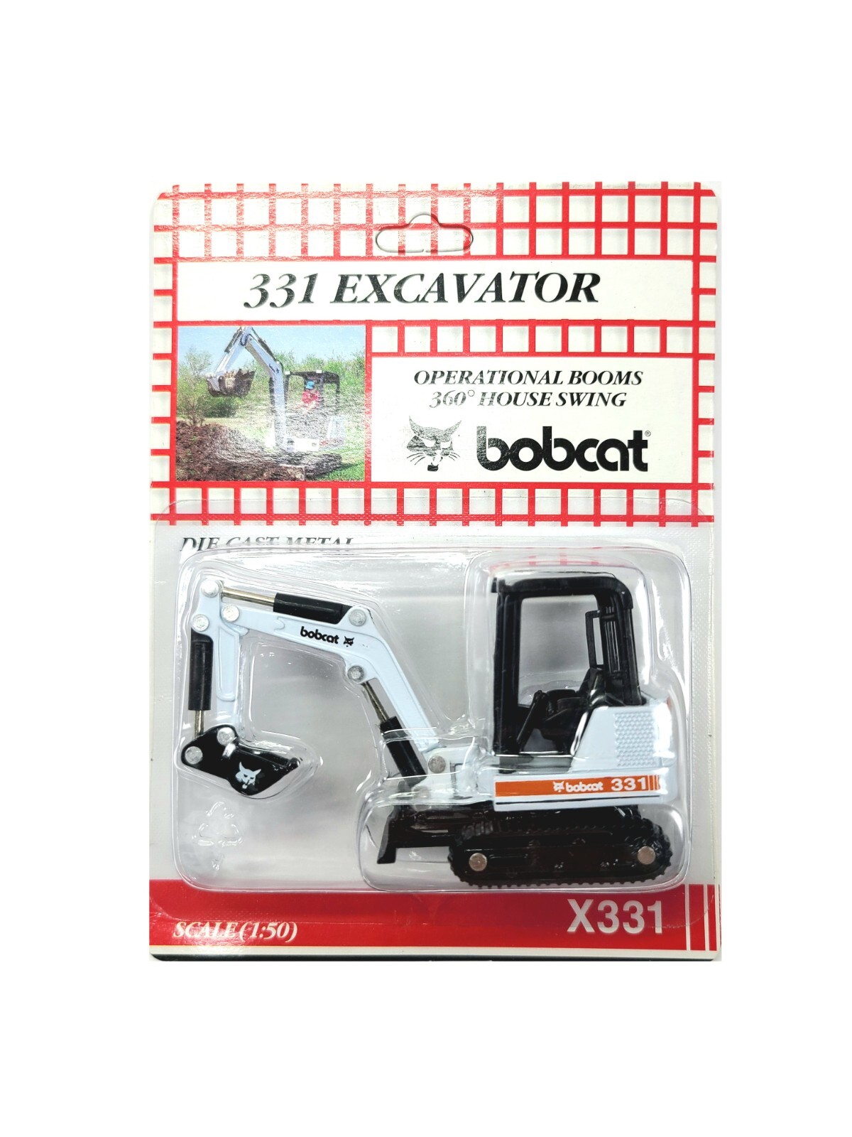 Bobcat X331 Mini Excavator – Wan Ho 1:50 Scale Diecast Model #6900570 New