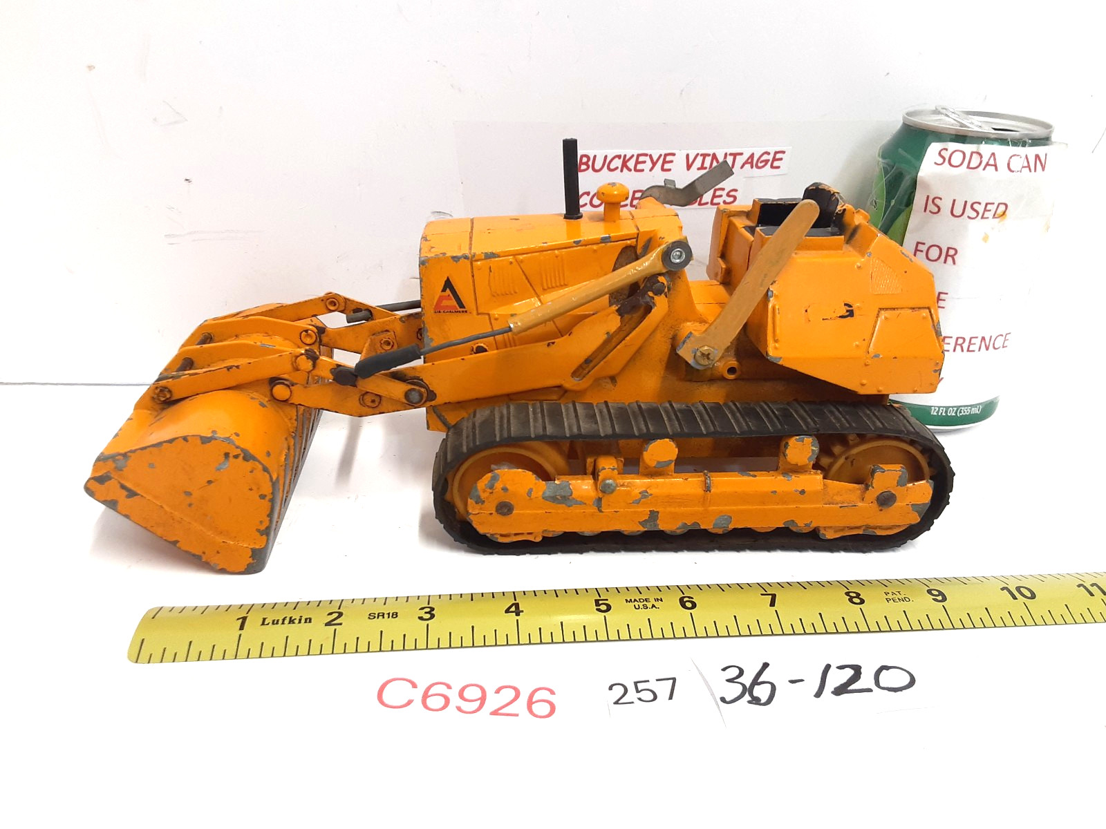 VINTAGE Ertl Allis Chalmers 12G Crawler Loader 1:16 Scale To Restore