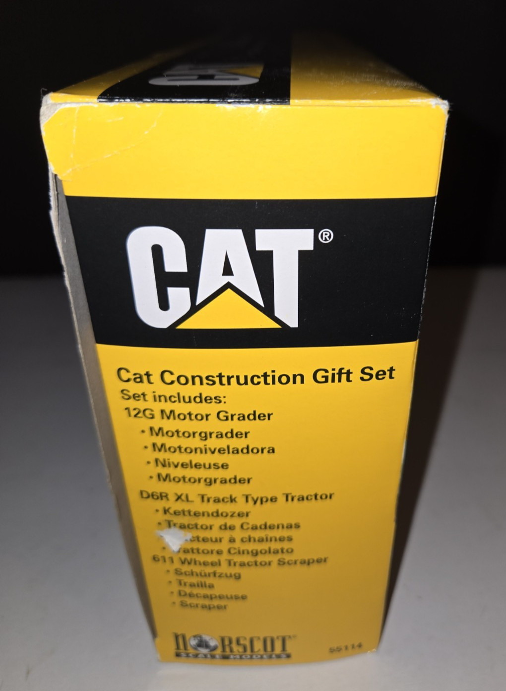 1/64 Norscot CAT Construction Gift Set 12G Grader, D6R, 611 Scraper 55114