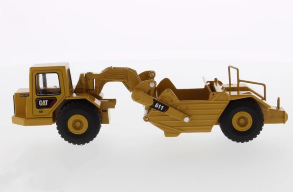 1:64 CAT611 Wheel Tractor Scraper Construction Machine Equipment Diecast Model