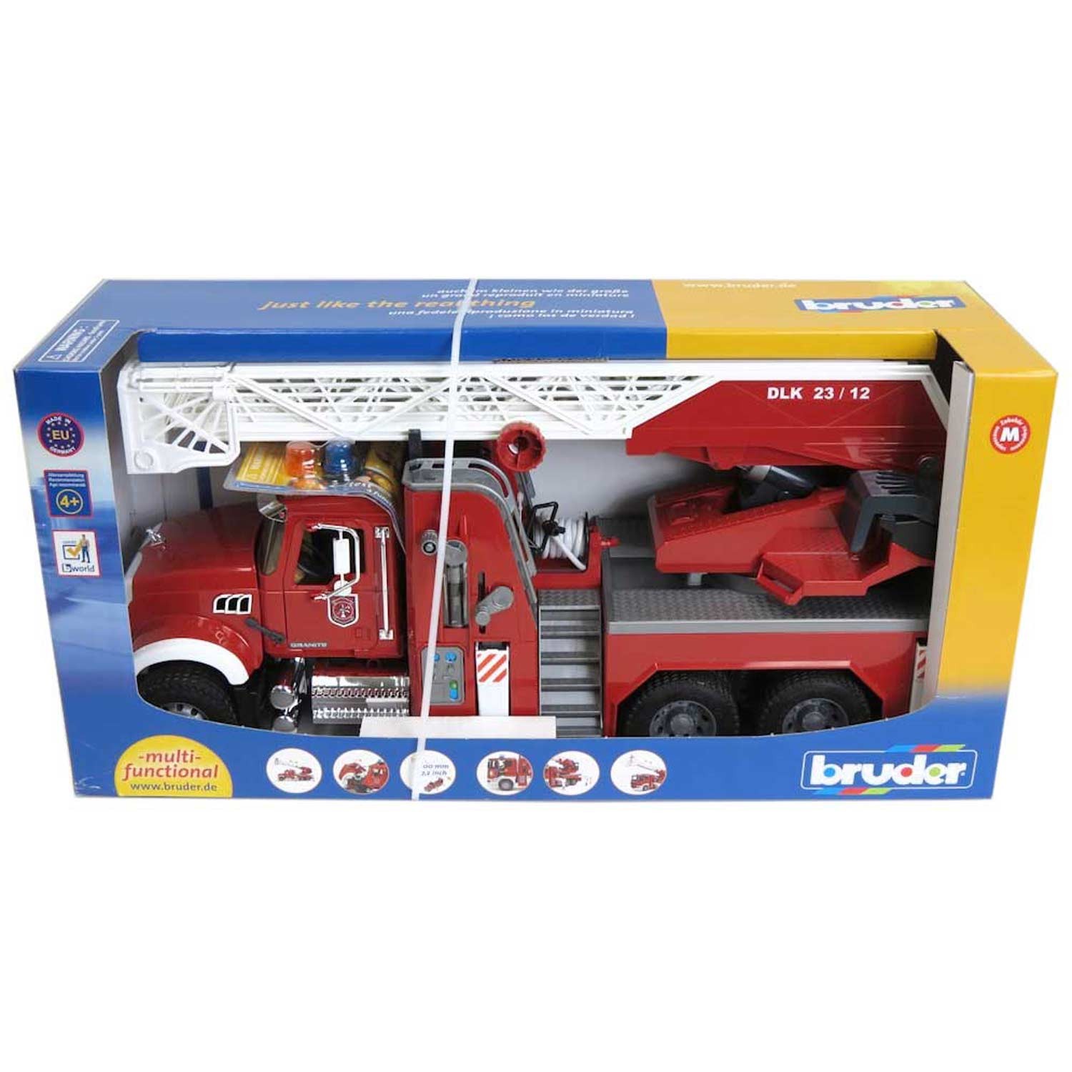Bruder 1/16 Mack Granite Fire Engine w/ Extendable Ladder 02821