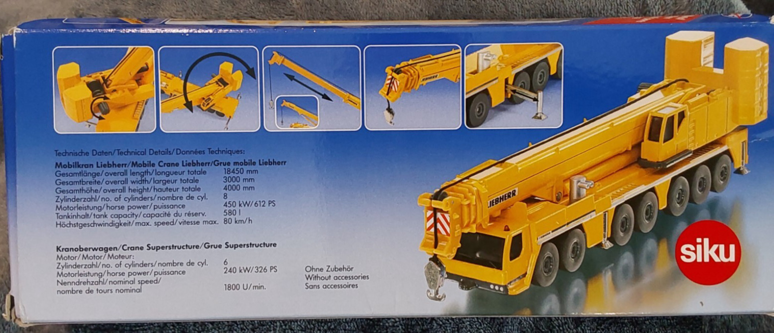 Siku 1886 Liebherr Mobile Crane with Renault truck and KDW Concrete pump truck