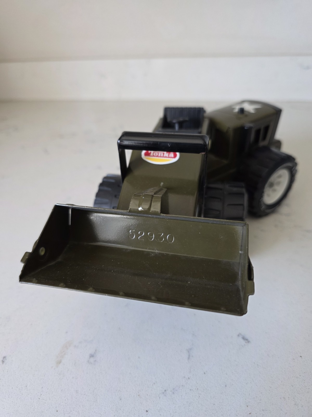 Vintage 1970’s Tonka Pressed Steel Metal US Army Front End Loader Excellent