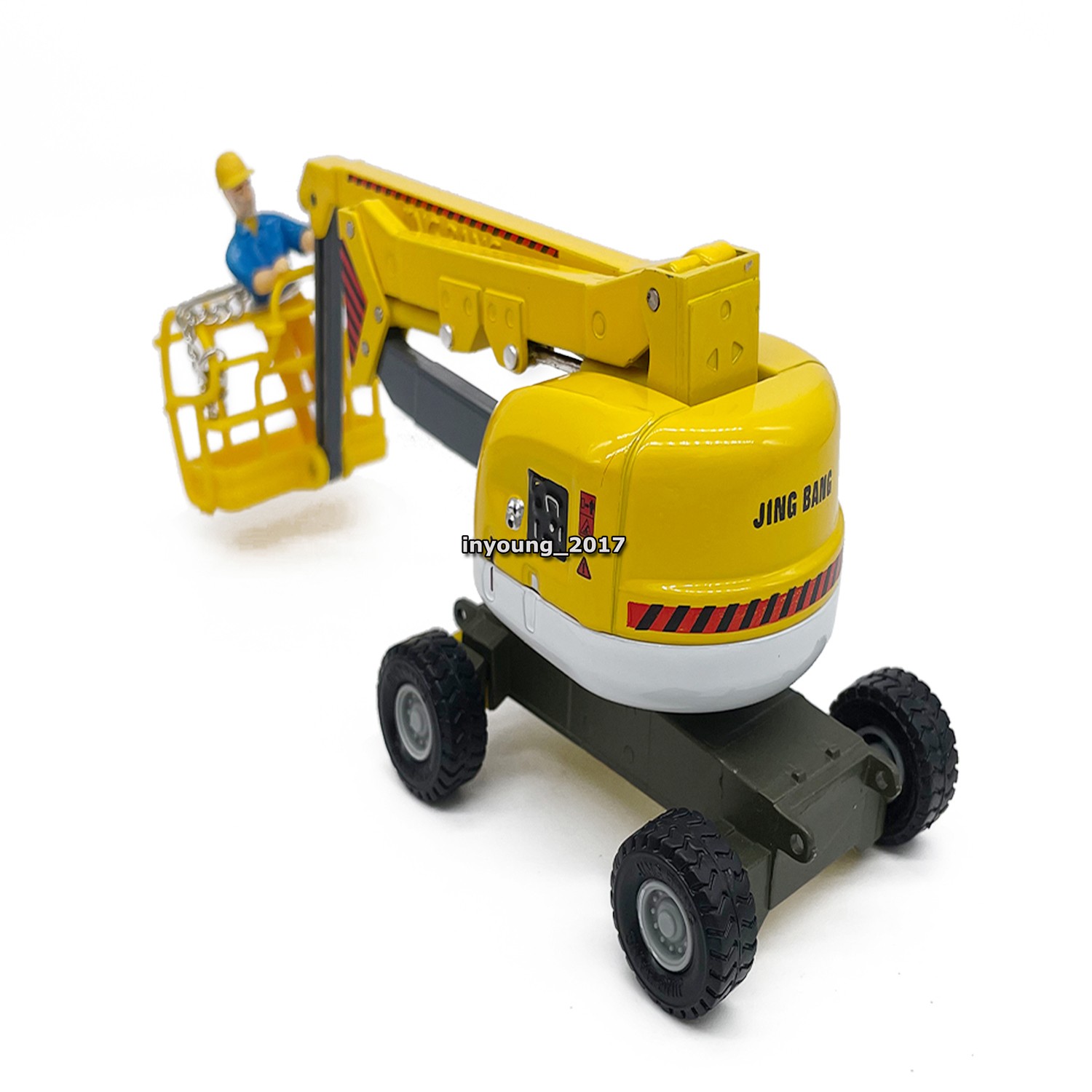 Aerial Work Platform Truck Construction Vehicle Model Diecast Boys Toys Yellow