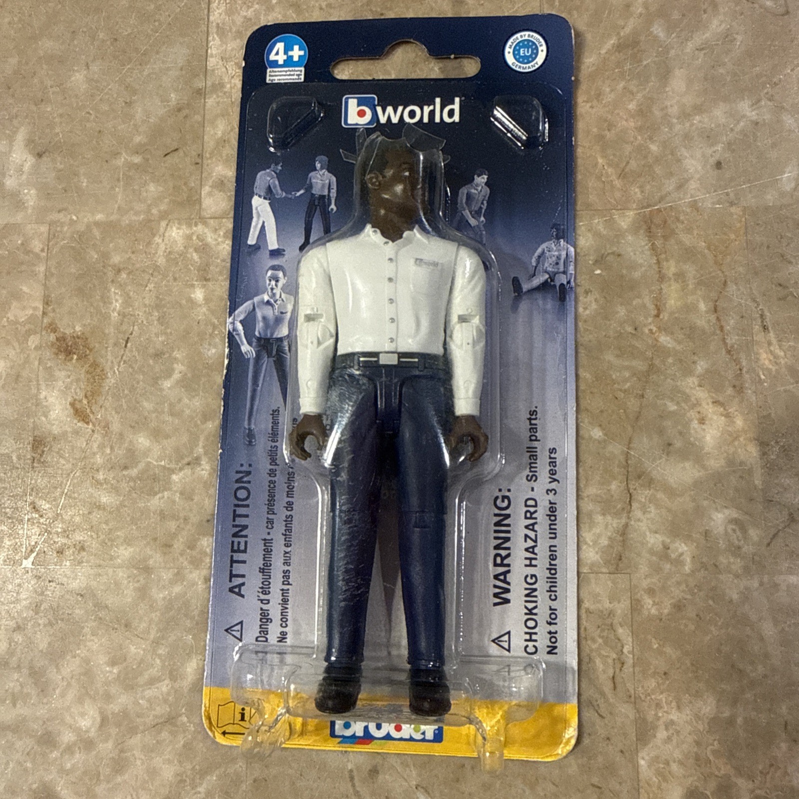 Bruder #60004 Man with Dark Skin and Dark Blue Jeans – NEW (Damaged Packaging)